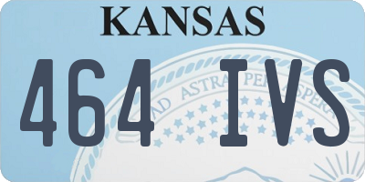 KS license plate 464IVS