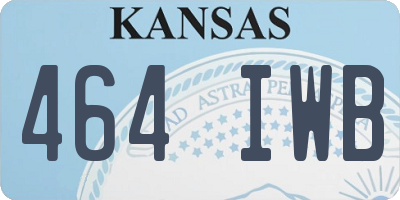KS license plate 464IWB