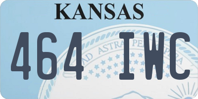 KS license plate 464IWC