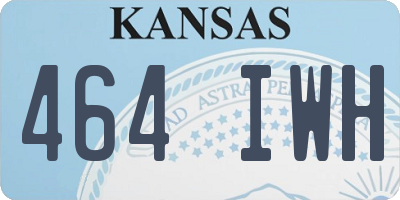 KS license plate 464IWH
