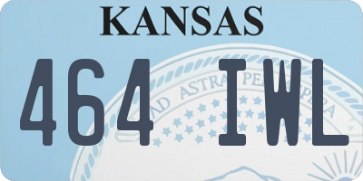 KS license plate 464IWL