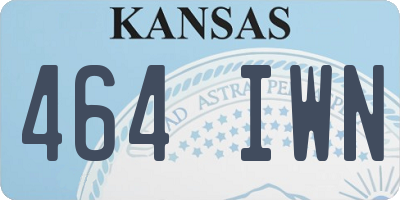 KS license plate 464IWN