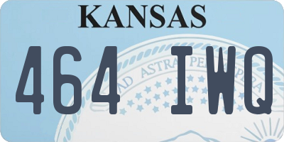 KS license plate 464IWQ