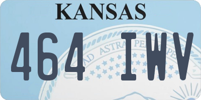 KS license plate 464IWV