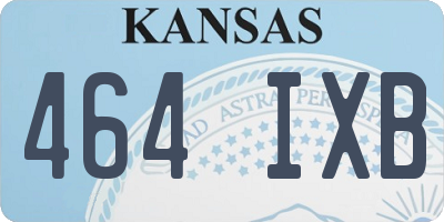 KS license plate 464IXB