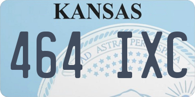 KS license plate 464IXC