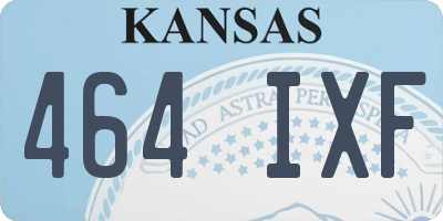 KS license plate 464IXF