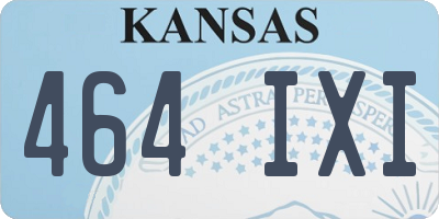 KS license plate 464IXI