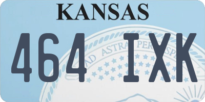 KS license plate 464IXK