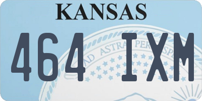 KS license plate 464IXM