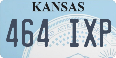 KS license plate 464IXP