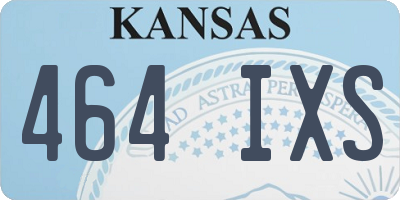 KS license plate 464IXS