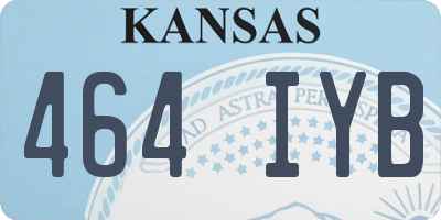 KS license plate 464IYB