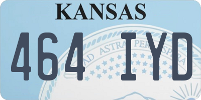 KS license plate 464IYD