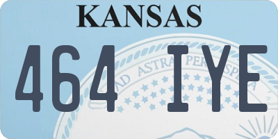 KS license plate 464IYE