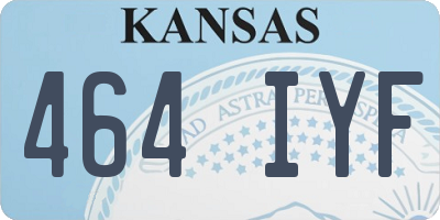 KS license plate 464IYF