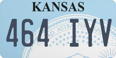 KS license plate 464IYV