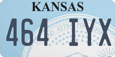 KS license plate 464IYX