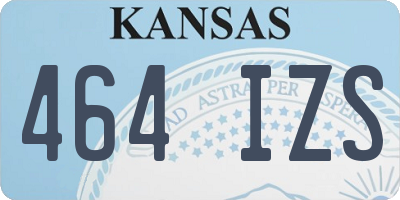 KS license plate 464IZS