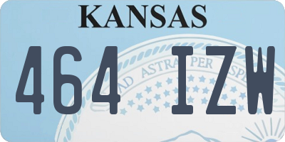 KS license plate 464IZW