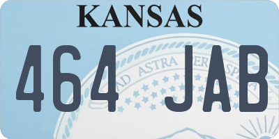 KS license plate 464JAB
