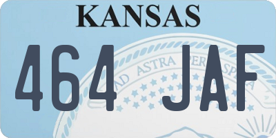 KS license plate 464JAF
