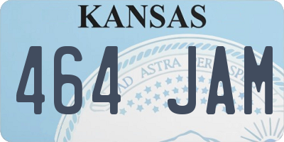 KS license plate 464JAM