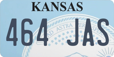 KS license plate 464JAS