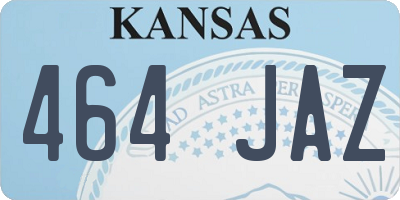 KS license plate 464JAZ