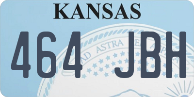 KS license plate 464JBH