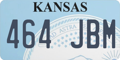 KS license plate 464JBM