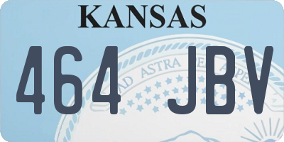 KS license plate 464JBV