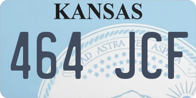 KS license plate 464JCF