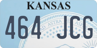 KS license plate 464JCG