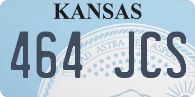 KS license plate 464JCS
