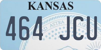 KS license plate 464JCU