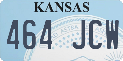 KS license plate 464JCW