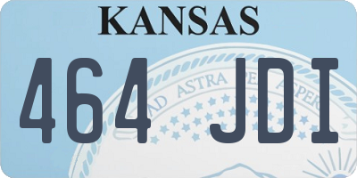 KS license plate 464JDI