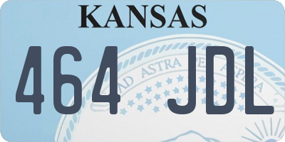 KS license plate 464JDL