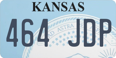 KS license plate 464JDP