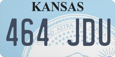 KS license plate 464JDU