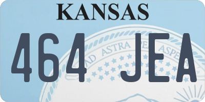 KS license plate 464JEA