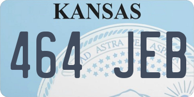 KS license plate 464JEB