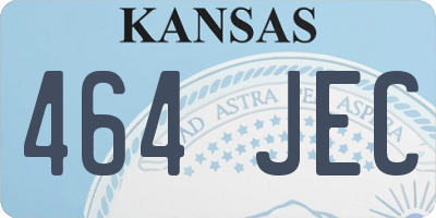 KS license plate 464JEC