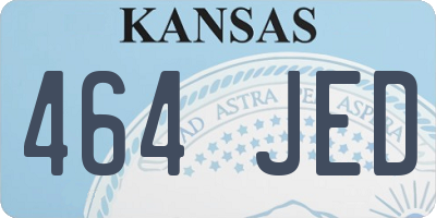 KS license plate 464JED