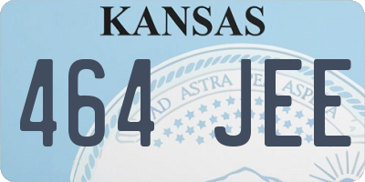 KS license plate 464JEE