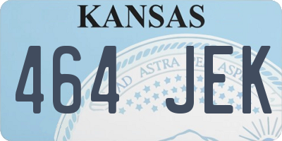 KS license plate 464JEK