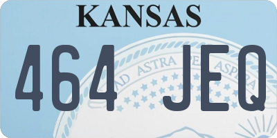 KS license plate 464JEQ