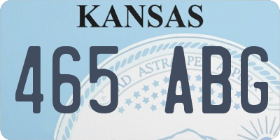 KS license plate 465ABG