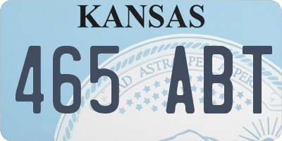 KS license plate 465ABT